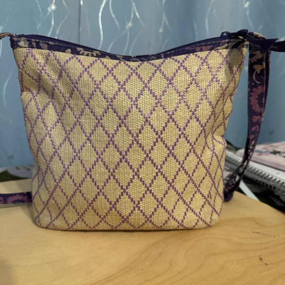 Vera Bradley Purple Floral Patterned Women's Bag Tweed - Picture 2 of 14